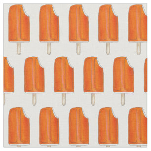 Tissu Popsicle de crème glacée orange n'Creme