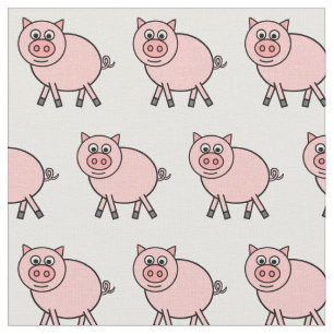 Tissu Porc rose