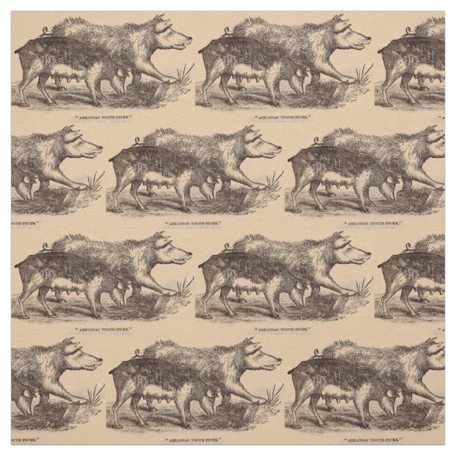 Tissu Porcs du 19ème siècle de poster de animal de ferme (Échantillon)