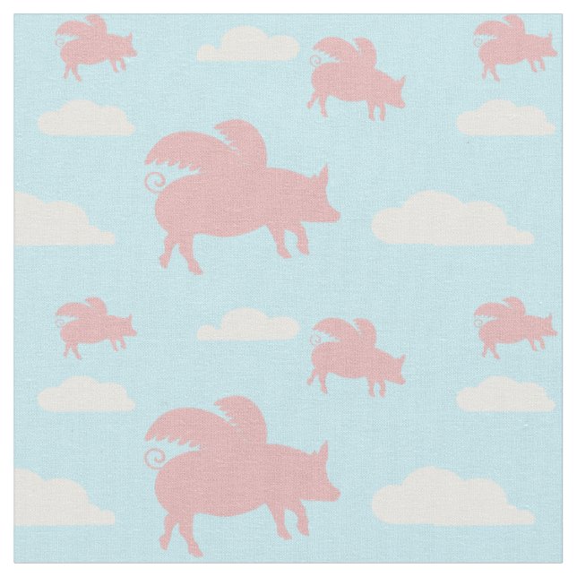 Tissu Porcs volants lunaires (Fermer)