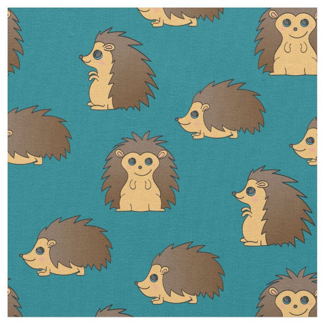 Tissu Porcupines mignons Hérisson Dessins (Fermer)