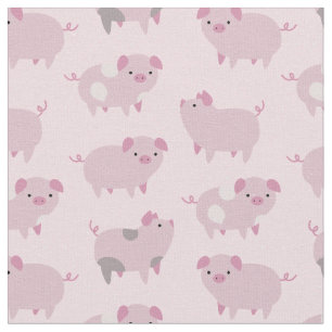 Tissu Portes et Motifs pour bébés roses mignons
