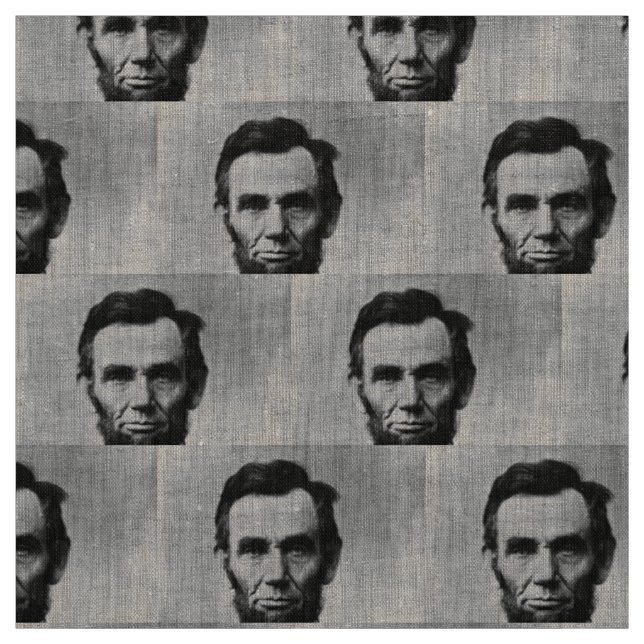 Tissu Portrait d'Abraham Lincoln (Échantillon)