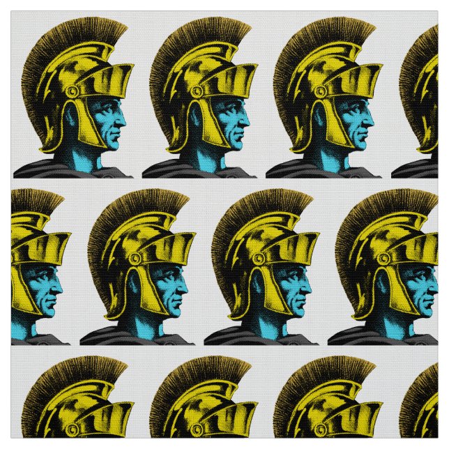 Tissu Portrait d'art pop gladiateur romain (Échantillon)