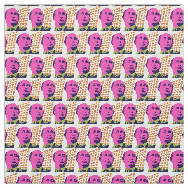 Tissu Portrait d'art rose Poutine Pop (Échantillon)