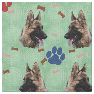 Tissu Portrait de chien berger allemand