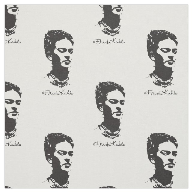 Tissu Portrait de Frida en ombre (Échantillon)