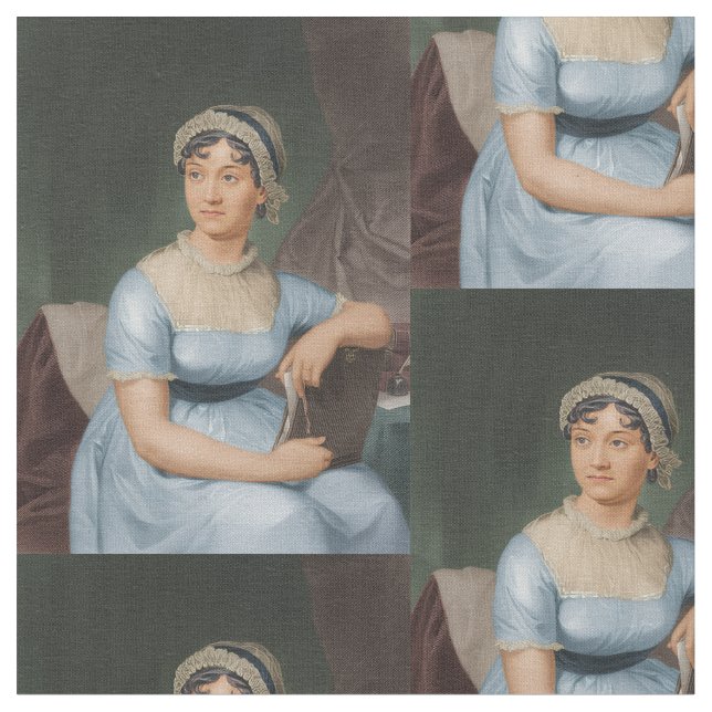 Tissu Portrait de Jane Austen (Fermer)