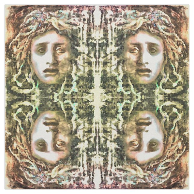 Tissu Portrait de Medusa d'un Gorgon (Échantillon)
