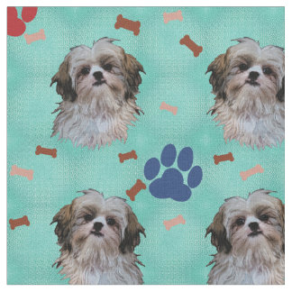 Tissu Portrait Shih Tzu