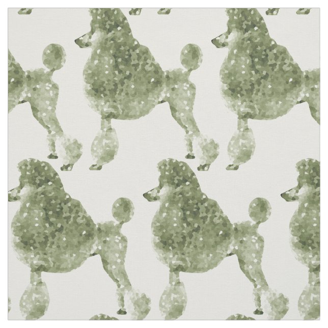 Tissu Posh Olive Green Poodle Fabric (Échantillon)
