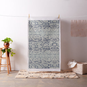 Tissu Poster de animal de peau de serpent gris et bleu