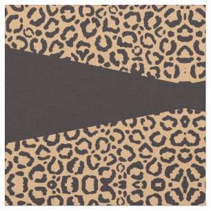 Tissu Poster de animal Leopard d'or noir moderne