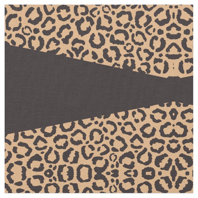 Tissu Poster de animal Leopard d'or noir moderne (Fermer)