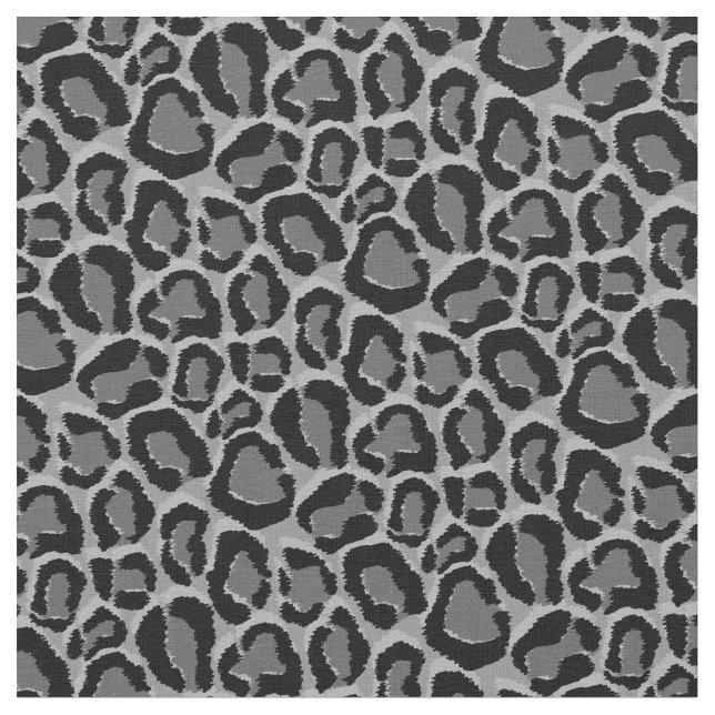 Tissu Poster de animal léopard gris charbon (Fermer)