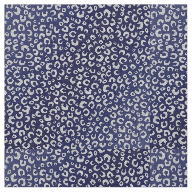Tissu Poster de animal Leopard Parties scintillant bleu  (Fermer)