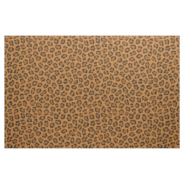 Tissu Poster de animal Leopard tendance Black Orange (Fat Quarter)