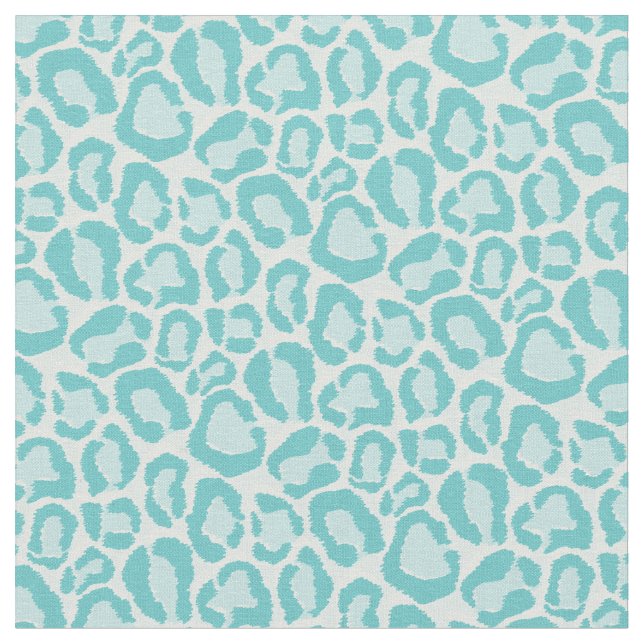 Tissu Poster de animal Leopard Turquoise (Fermer)
