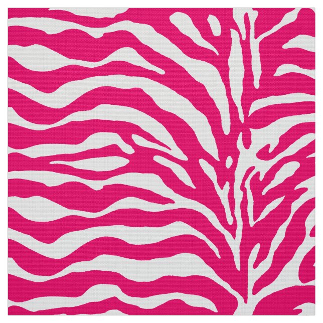 Tissu Poster de animal sauvage, zèbre à Fuchsia rose et  (Échantillon)