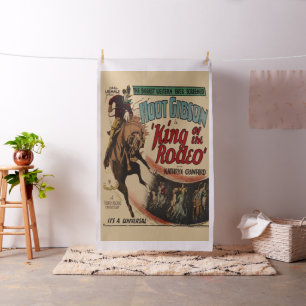Tissu Poster Western Vintage King Of The Rodeo -Lg Impri