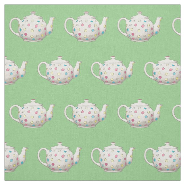 Tissu Pot De Thé Polka Dot (Échantillon)