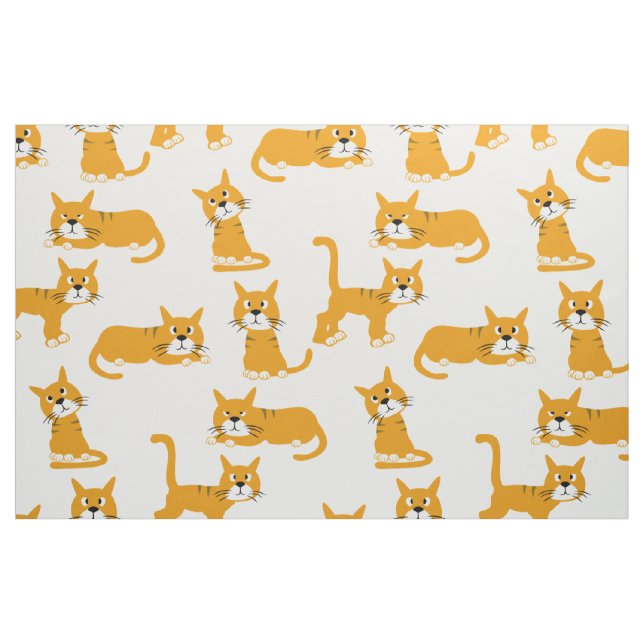 Tissu Pots de chats de gingembre (Fat Quarter)