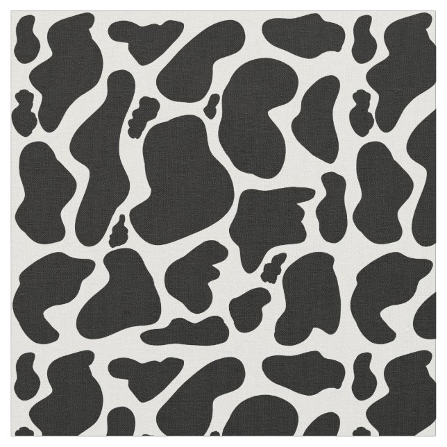 Tissu Pots de vache noir simple Animal (Fermer)