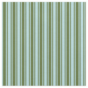 Tissu Poudre Bleu & Olive foncé Lignes vertes