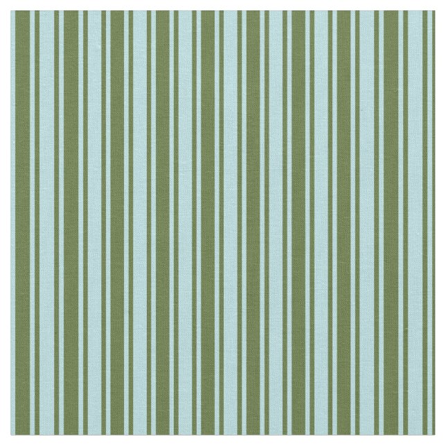 Tissu Poudre Bleu & Olive foncé Lignes vertes (Fermer)