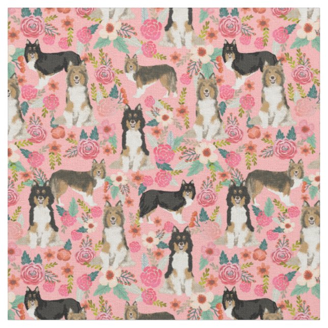 Tissu poule vintage de chien de garde rose (Fermer)