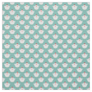 Tissu Poulets blancs minuscules mignons sur le motif