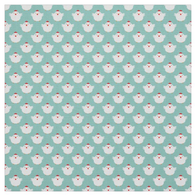 Tissu Poulets blancs minuscules mignons sur le motif (Échantillon)