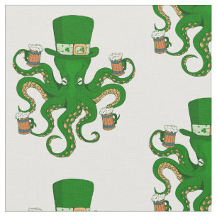 Tissu poulpe de st patrick leprechaun