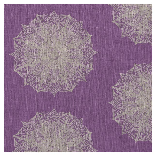 Tissu pourpre de motif de flocons de neige de (Échantillon)