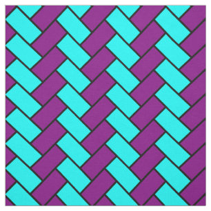 Tissu Pourpre et arête de hareng d'Aqua
