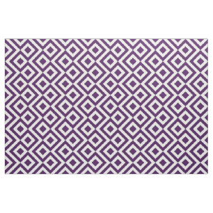 Tissu pourpre et blanc géométrique de motif de