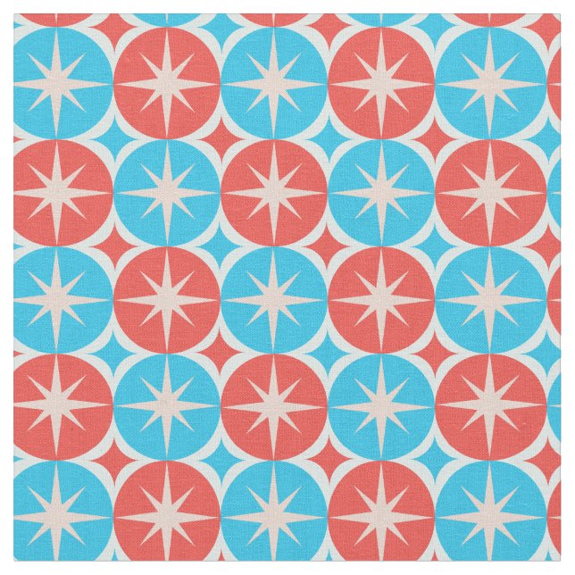 Tissu Poussières d'étoiles atomiques de milieu de siècle (Fermer)