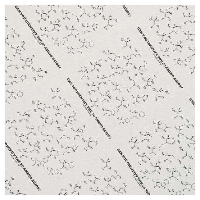 Tissu Pouvez-Vous Identifier Les 20 Acides Aminés ? Chim (Échantillon)