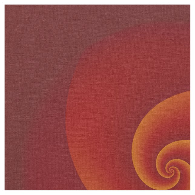 Tissu Power Spirals Fractal - orange rouge + vos idées (Fermer)