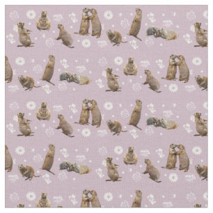 Tissu Prairie Dog Party (Rose Poussiéreux)