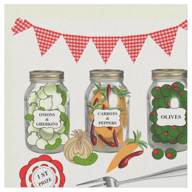 Tissu Premier Prix Accueil Pickles Fabriqués Thème (Fermer)