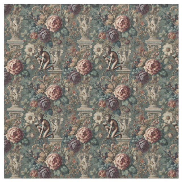 Tissu Prenez un Bow - Gothique Victorien Carrelage Dense (Fermer)