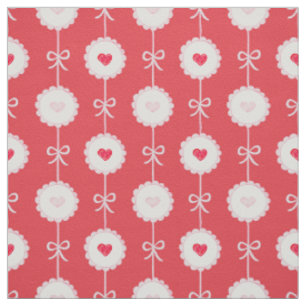 Tissu Preppy Hearts Saint Valentin