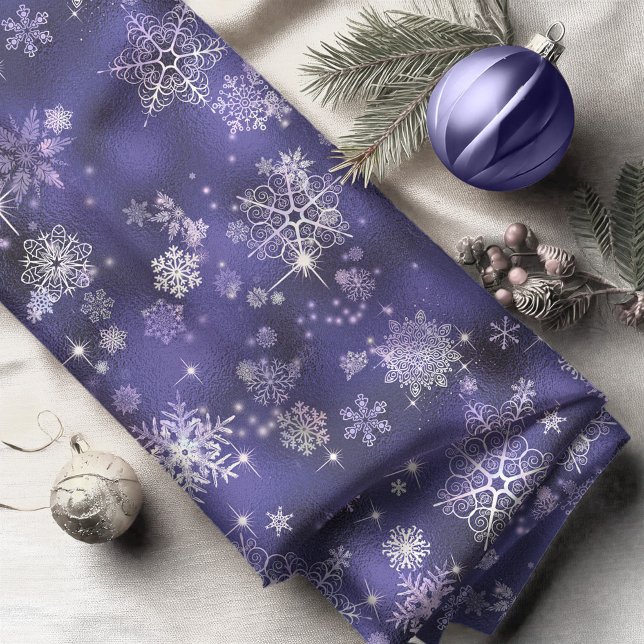 Tissu Prettiest Snowflakes Motif Violet ID846 (Créateur téléchargé)