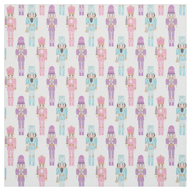 Tissu Pretty Pastel Nutcracker Soldats Fêtes Artistes (Échantillon)