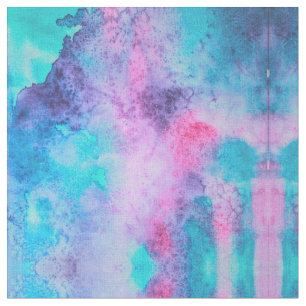 Tissu Pretty Pink Blue Purple Salty Watercolor