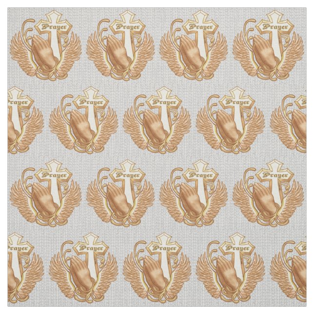 Tissu Priez toujours Croix chrétienne (Échantillon)