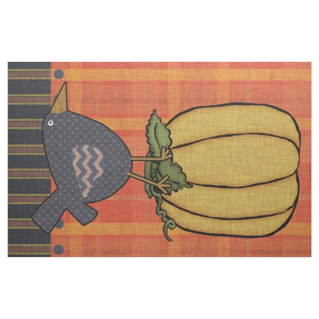 Tissu Prim Crow sur le Citrouille Gros Quartier (Fat Quarter)