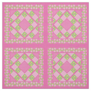 Tissu Primroses Vintage rose Faux Motif Patchwork