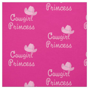 Tissu Princesse Cowgirl avec Casquette rose
